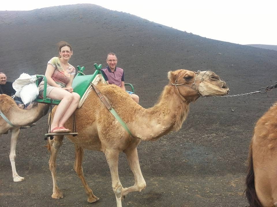 Riding a camel